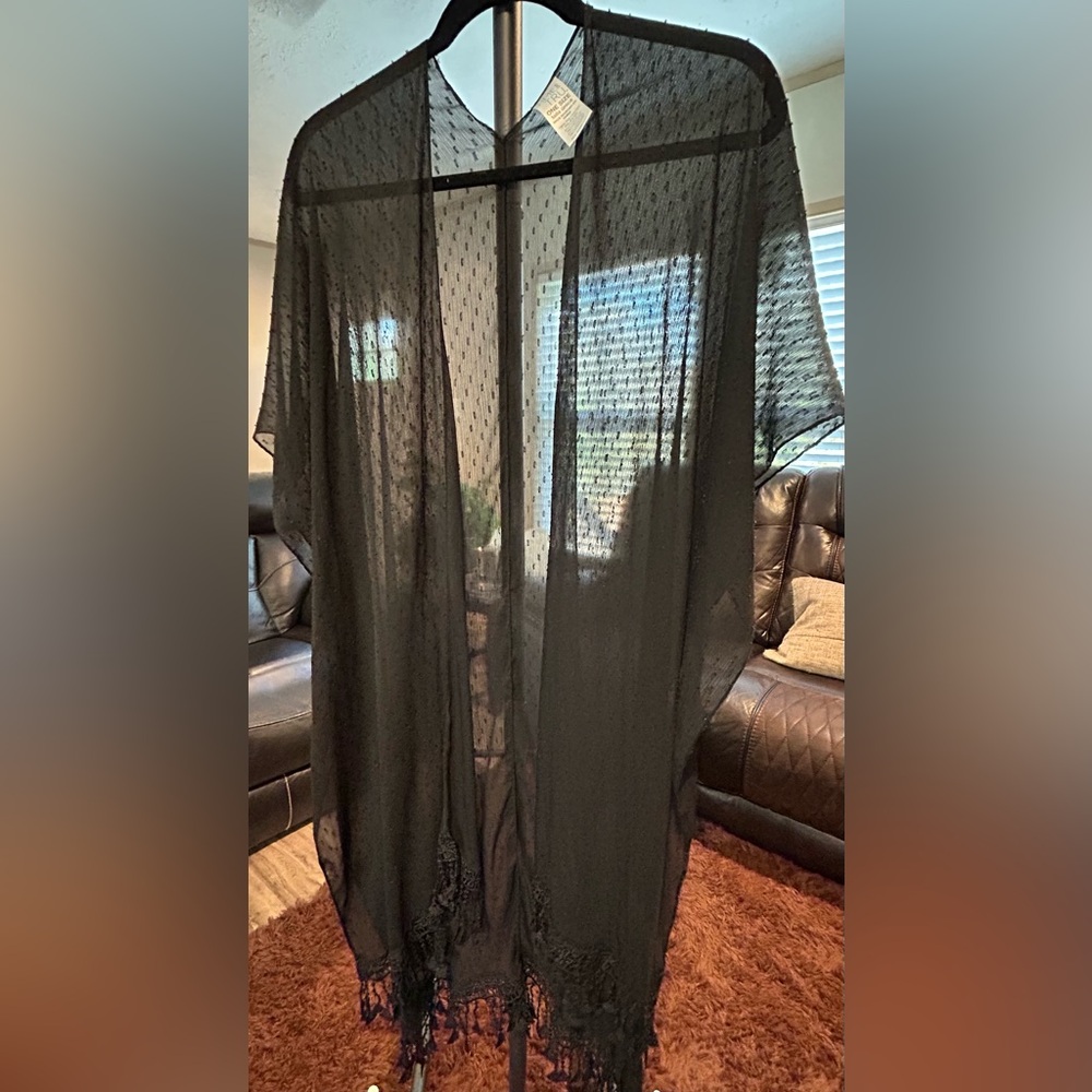 Sheer Black Shawl